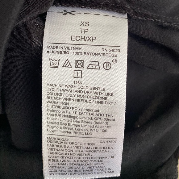 {GAP} Maternity Tie Front Shirt Dress in Black - Maternity XS - Picture 8 of 8